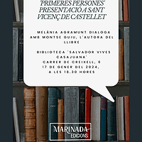 Presentació del llibre "Primeres persones", de Montse Guiu