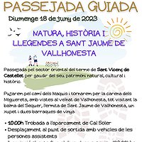 Passejada guiada 'Natura, història i llegendes a Sant Jaume de Vallhonesta' juny 2023