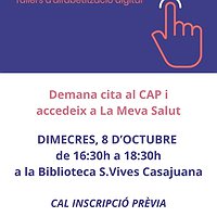 Taller per adults: Connecta’t. Demana cita al CAP i accedeix a la Meva Salut