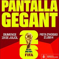 Pantalla gegant per seguir la final del Mundial
