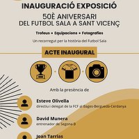 Inauguració de l'exposició '50è aniversari del futbol sala a Sant Vicenç'