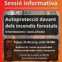 Sessió informativa 'Autoprotecció davant dels incendis forestals'